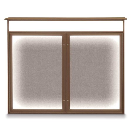 United Visual Products Open Faced Traditional Corkboard, 72x36" UV645A-WHITE-KEYLIME